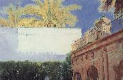 Joaquin Sorolla The palace courtyard of the King Spain oil painting artist